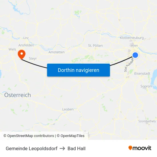 Gemeinde Leopoldsdorf to Bad Hall map