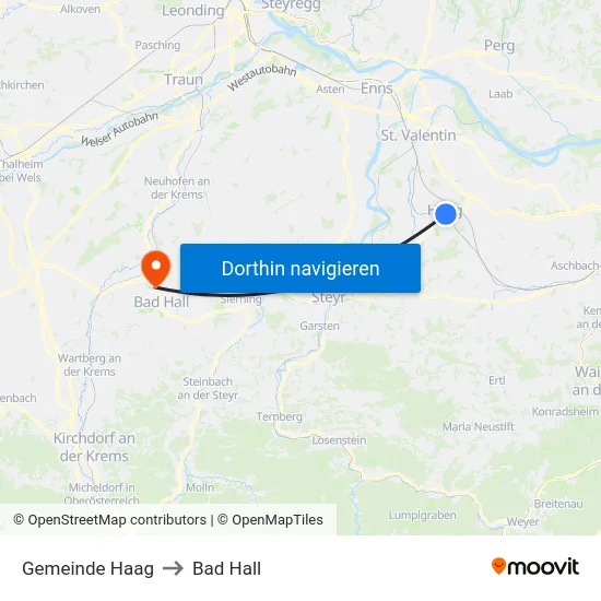 Gemeinde Haag to Bad Hall map