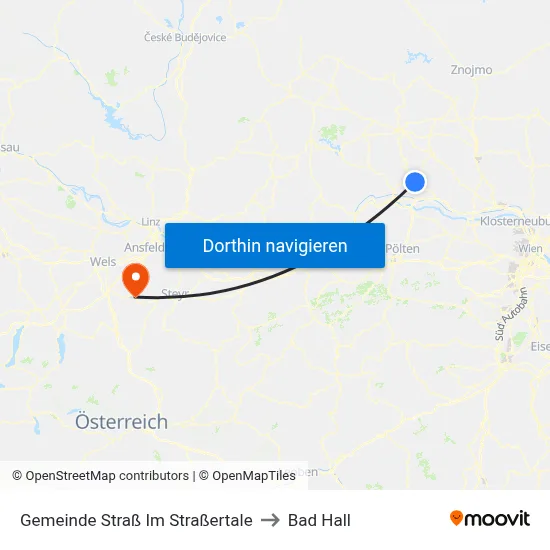 Gemeinde Straß Im Straßertale to Bad Hall map