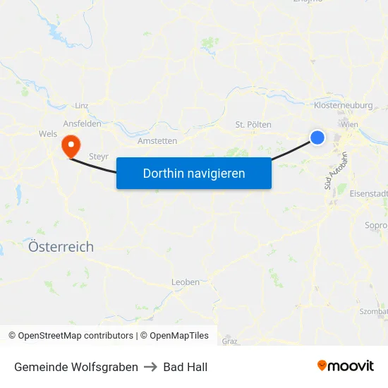 Gemeinde Wolfsgraben to Bad Hall map