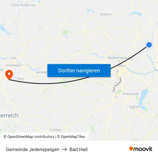 Gemeinde Jedenspeigen to Bad Hall map