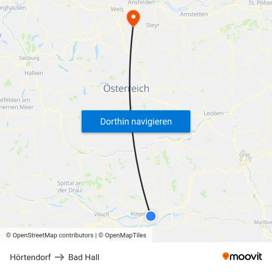Hörtendorf to Bad Hall map