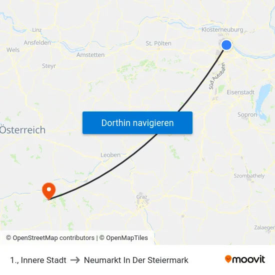 1., Innere Stadt to Neumarkt In Der Steiermark map