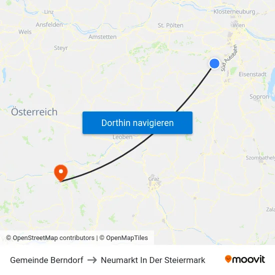 Gemeinde Berndorf to Neumarkt In Der Steiermark map