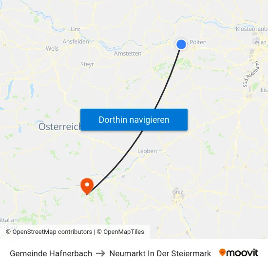Gemeinde Hafnerbach to Neumarkt In Der Steiermark map