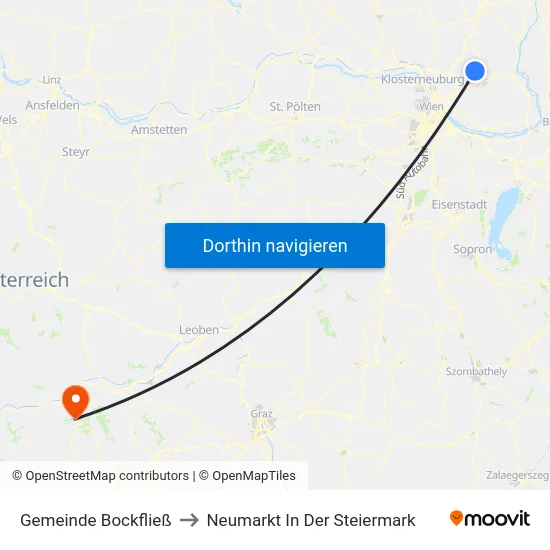 Gemeinde Bockfließ to Neumarkt In Der Steiermark map