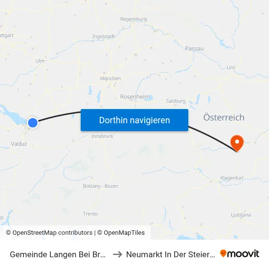 Gemeinde Langen Bei Bregenz to Neumarkt In Der Steiermark map