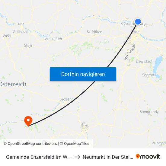 Gemeinde Enzersfeld Im Weinviertel to Neumarkt In Der Steiermark map