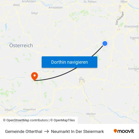 Gemeinde Otterthal to Neumarkt In Der Steiermark map