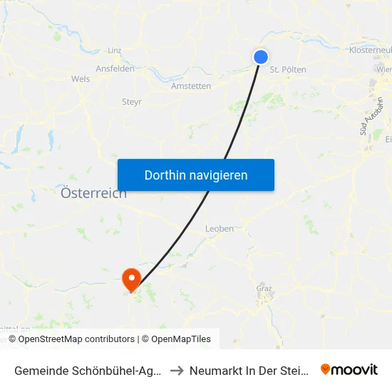 Gemeinde Schönbühel-Aggsbach to Neumarkt In Der Steiermark map