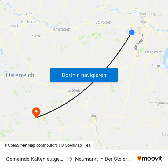 Gemeinde Kaltenleutgeben to Neumarkt In Der Steiermark map