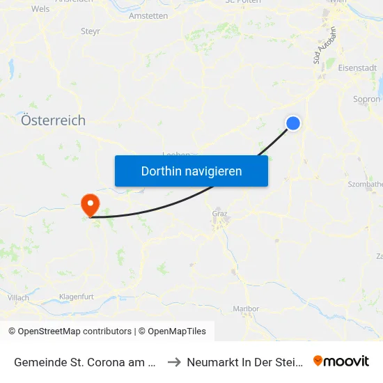 Gemeinde St. Corona am Wechsel to Neumarkt In Der Steiermark map