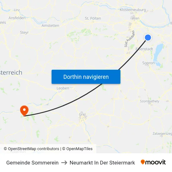 Gemeinde Sommerein to Neumarkt In Der Steiermark map