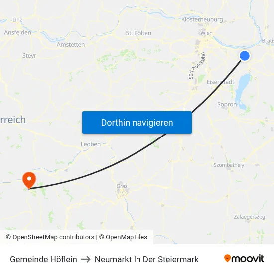 Gemeinde Höflein to Neumarkt In Der Steiermark map