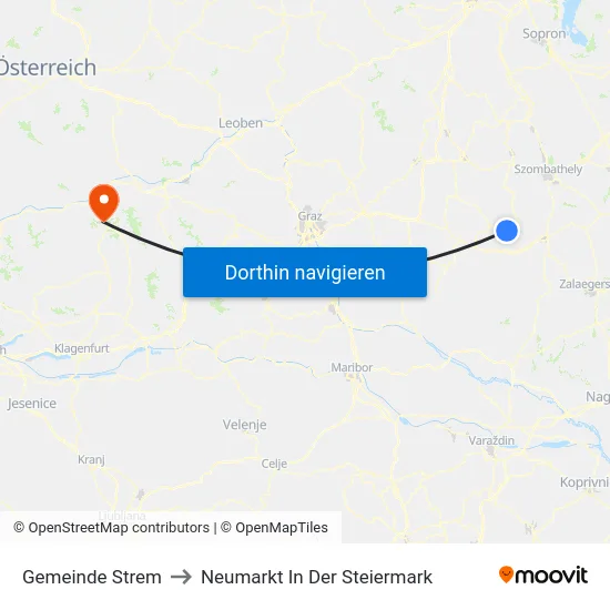 Gemeinde Strem to Neumarkt In Der Steiermark map