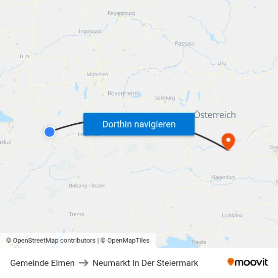 Gemeinde Elmen to Neumarkt In Der Steiermark map