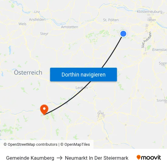 Gemeinde Kaumberg to Neumarkt In Der Steiermark map
