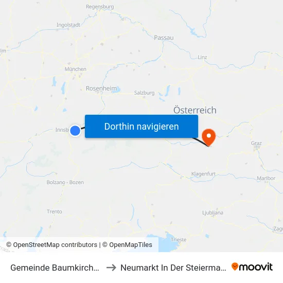 Gemeinde Baumkirchen to Neumarkt In Der Steiermark map