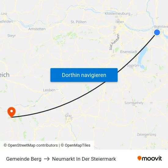 Gemeinde Berg to Neumarkt In Der Steiermark map