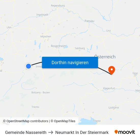 Gemeinde Nassereith to Neumarkt In Der Steiermark map