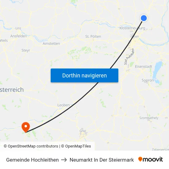 Gemeinde Hochleithen to Neumarkt In Der Steiermark map