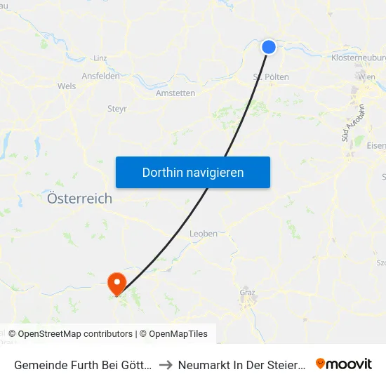 Gemeinde Furth Bei Göttweig to Neumarkt In Der Steiermark map