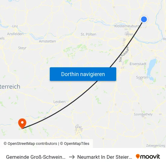 Gemeinde Groß-Schweinbarth to Neumarkt In Der Steiermark map