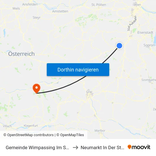 Gemeinde Wimpassing Im Schwarzatale to Neumarkt In Der Steiermark map