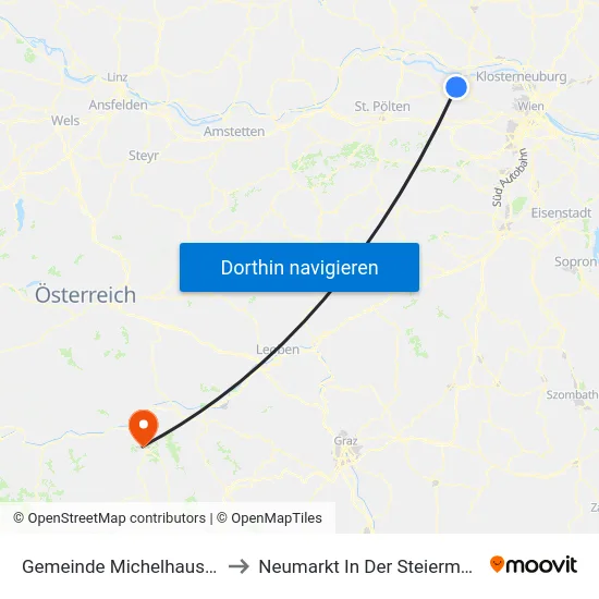 Gemeinde Michelhausen to Neumarkt In Der Steiermark map