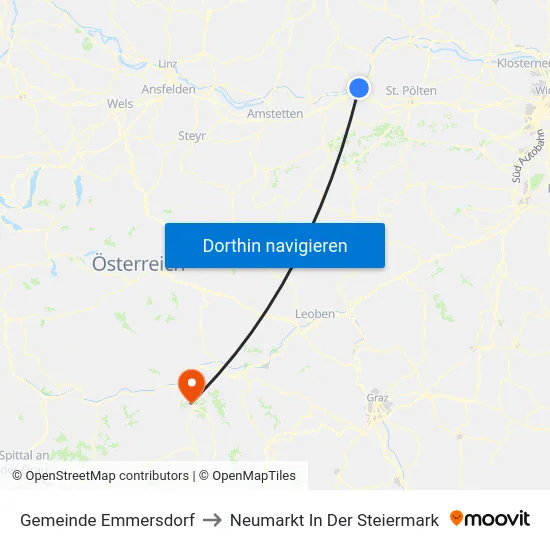 Gemeinde Emmersdorf to Neumarkt In Der Steiermark map