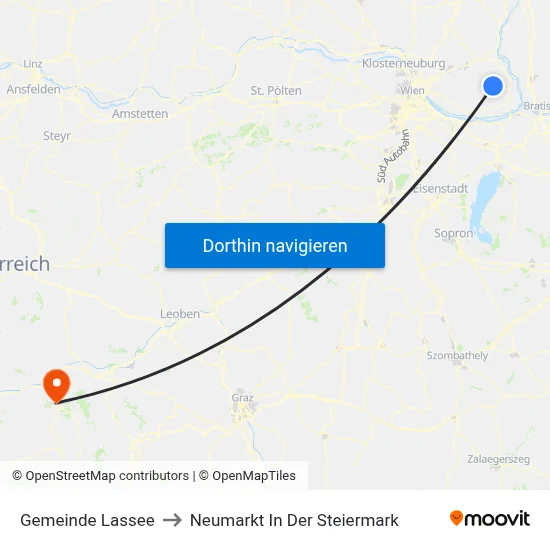 Gemeinde Lassee to Neumarkt In Der Steiermark map