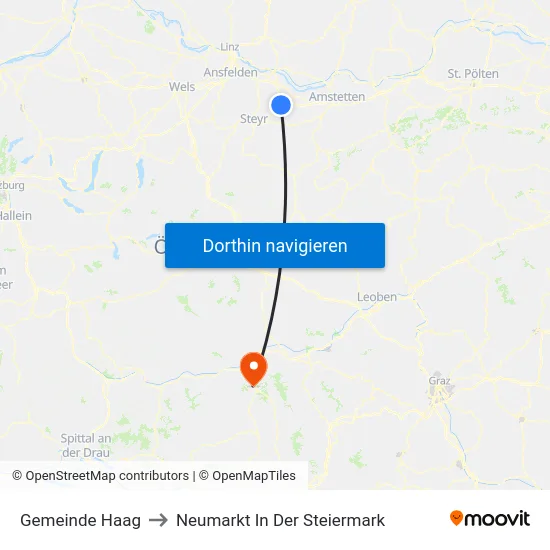 Gemeinde Haag to Neumarkt In Der Steiermark map