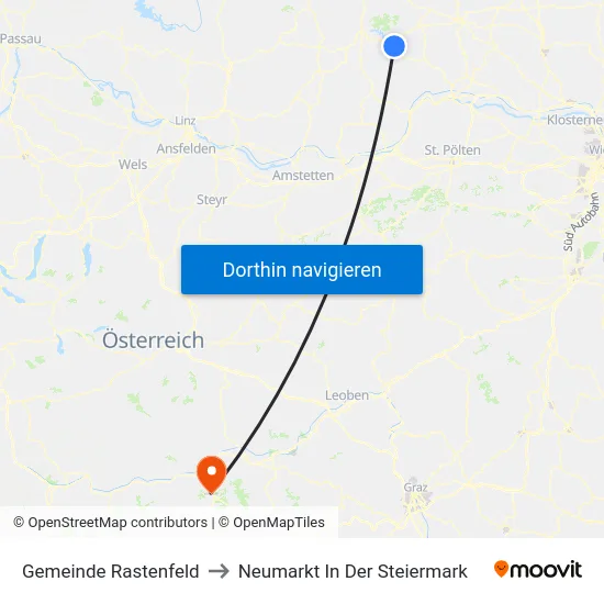 Gemeinde Rastenfeld to Neumarkt In Der Steiermark map