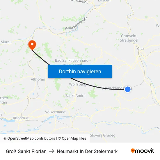 Groß Sankt Florian to Neumarkt In Der Steiermark map