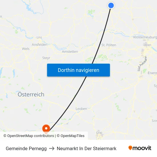Gemeinde Pernegg to Neumarkt In Der Steiermark map