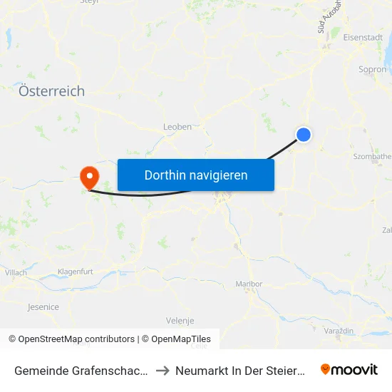 Gemeinde Grafenschachen to Neumarkt In Der Steiermark map