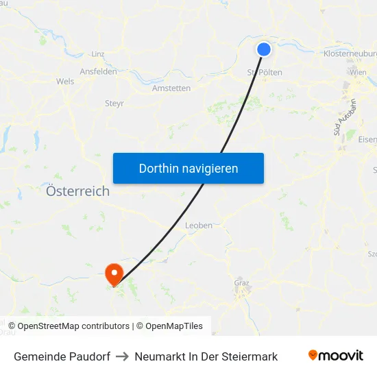 Gemeinde Paudorf to Neumarkt In Der Steiermark map
