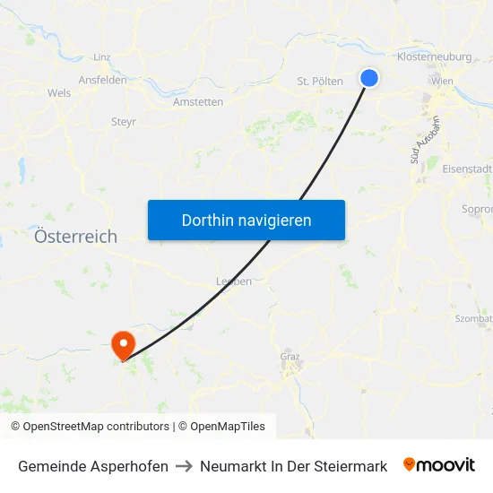 Gemeinde Asperhofen to Neumarkt In Der Steiermark map
