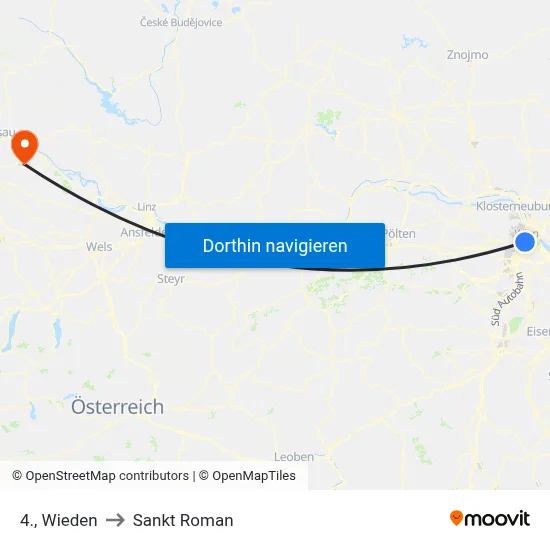 4., Wieden to Sankt Roman map