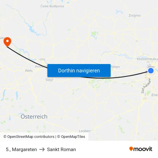 5., Margareten to Sankt Roman map