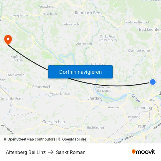 Altenberg Bei Linz to Sankt Roman map