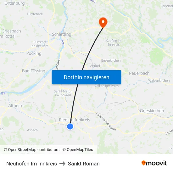 Neuhofen Im Innkreis to Sankt Roman map