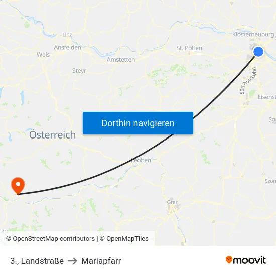 3., Landstraße to Mariapfarr map