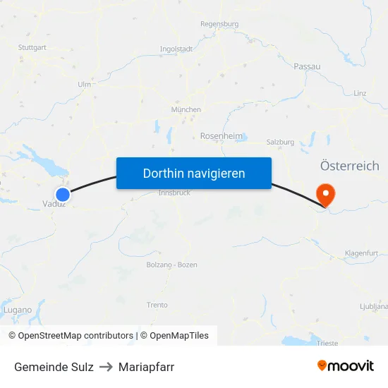Gemeinde Sulz to Mariapfarr map