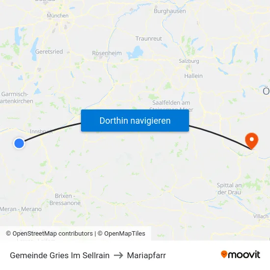 Gemeinde Gries Im Sellrain to Mariapfarr map