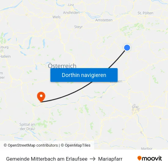 Gemeinde Mitterbach am Erlaufsee to Mariapfarr map