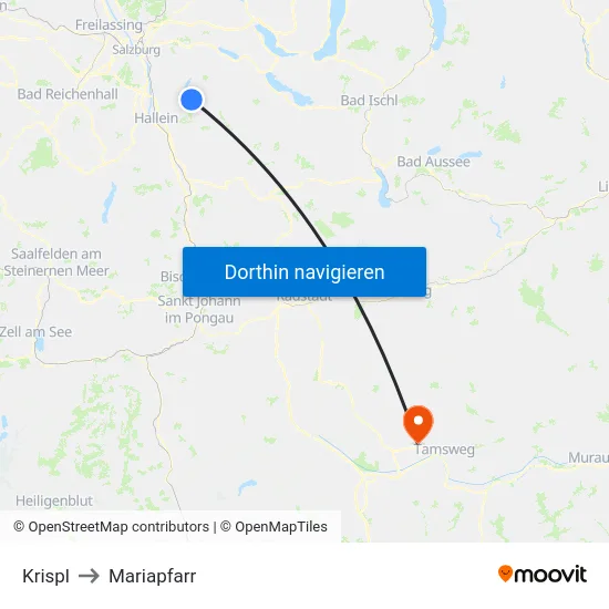 Krispl to Mariapfarr map