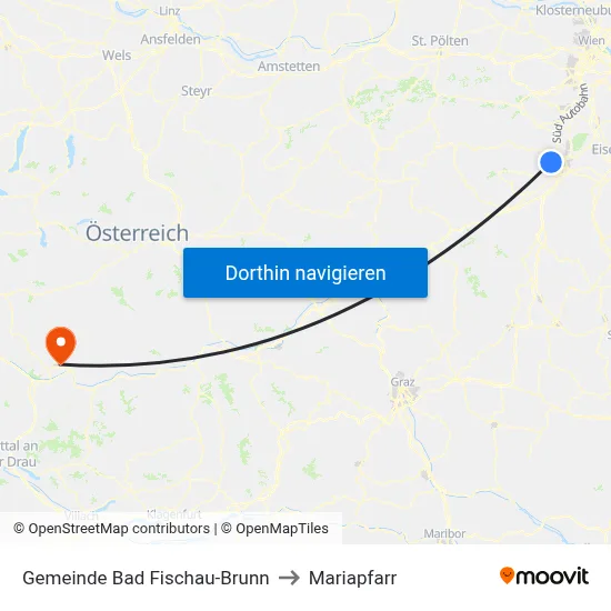 Gemeinde Bad Fischau-Brunn to Mariapfarr map