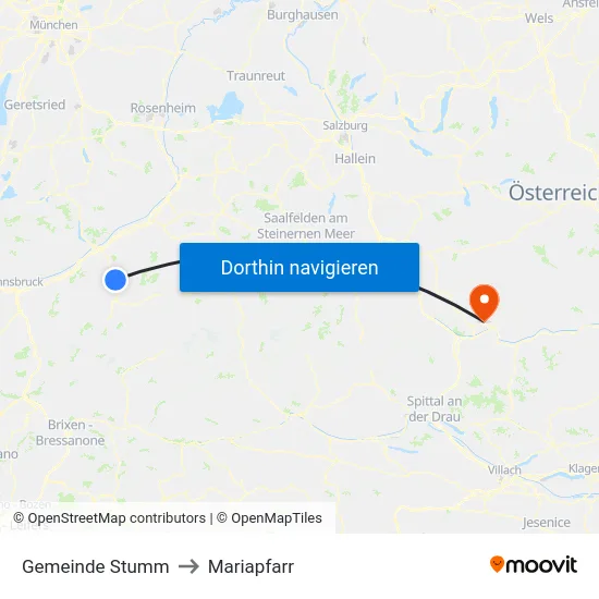 Gemeinde Stumm to Mariapfarr map
