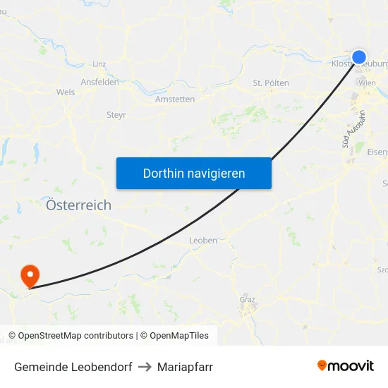 Gemeinde Leobendorf to Mariapfarr map